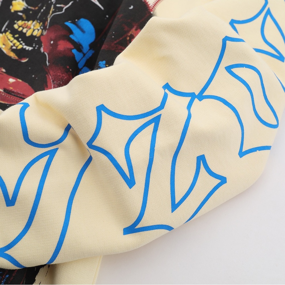 Stylish Cream and Blue Men's Jacket